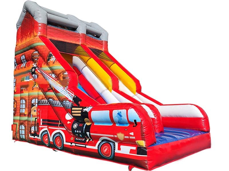 NEU-FR - 12 Château Gonflable Toboggan Camion De Pompiers – Image 1