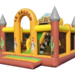 Chateau Gonflable Western Avec Toboggan Tunnel