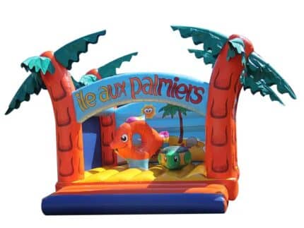 Chateau Gonflable Ile Aux Palmiers Avec Obstacles