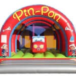 Obstacle Gonflable Sous 3 Arches Pompier