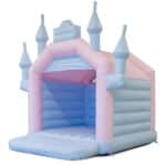 Chateau Gonflable Chateau Fort Standard Pastel Violet Bleu