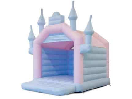 Chateau Gonflable Chateau Fort Standard Pastel Violet Bleu