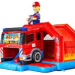 Combo Château Gonflable Camion De Pompiers