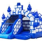 Combo Gonflable Château De Glace Double Toboggan