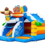 Château Gonflable Double Combo Toboggan Médiéval