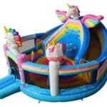 Aire De Jeux Gonflable Licorne Avec Toboggan