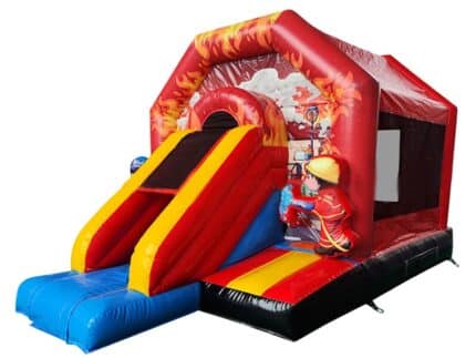 Château Gonflable Pompiers Avec Toboggan