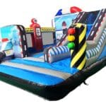 Château Gonflable Chasse Aux Gangsters Avec Toboggan